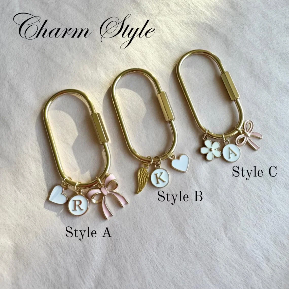 Trendy Purse Charm Keychain with Bow & Initial – Gift for Her - Image 3