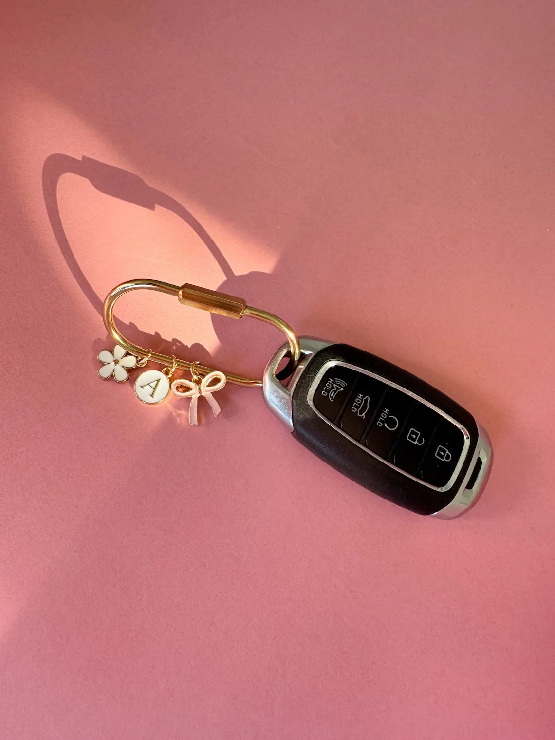 Trendy Purse Charm Keychain with Bow & Initial – Gift for Her - Image 5