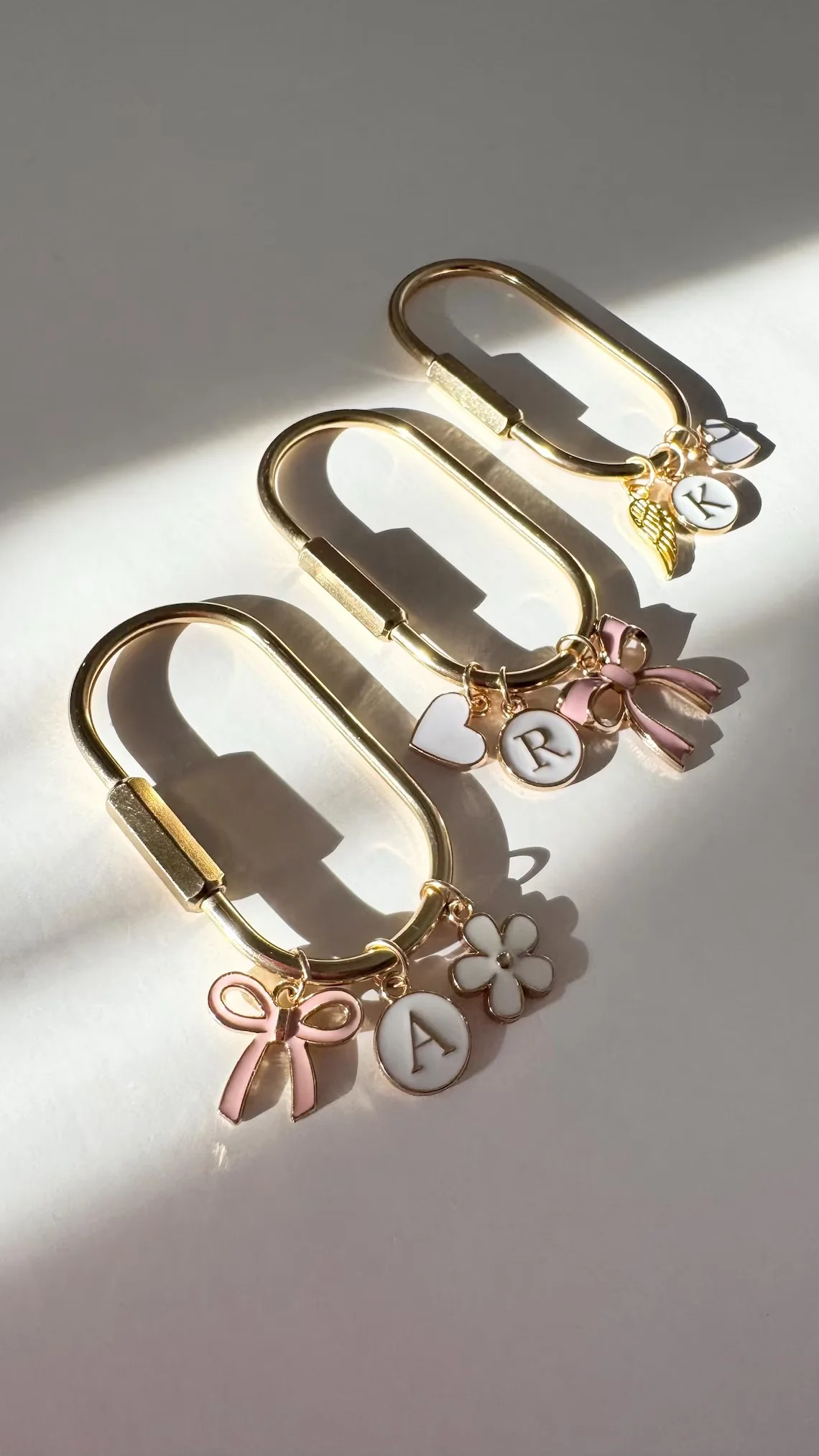 Trendy Purse Charm Keychain with Bow & Initial – Gift for Her - Image 7