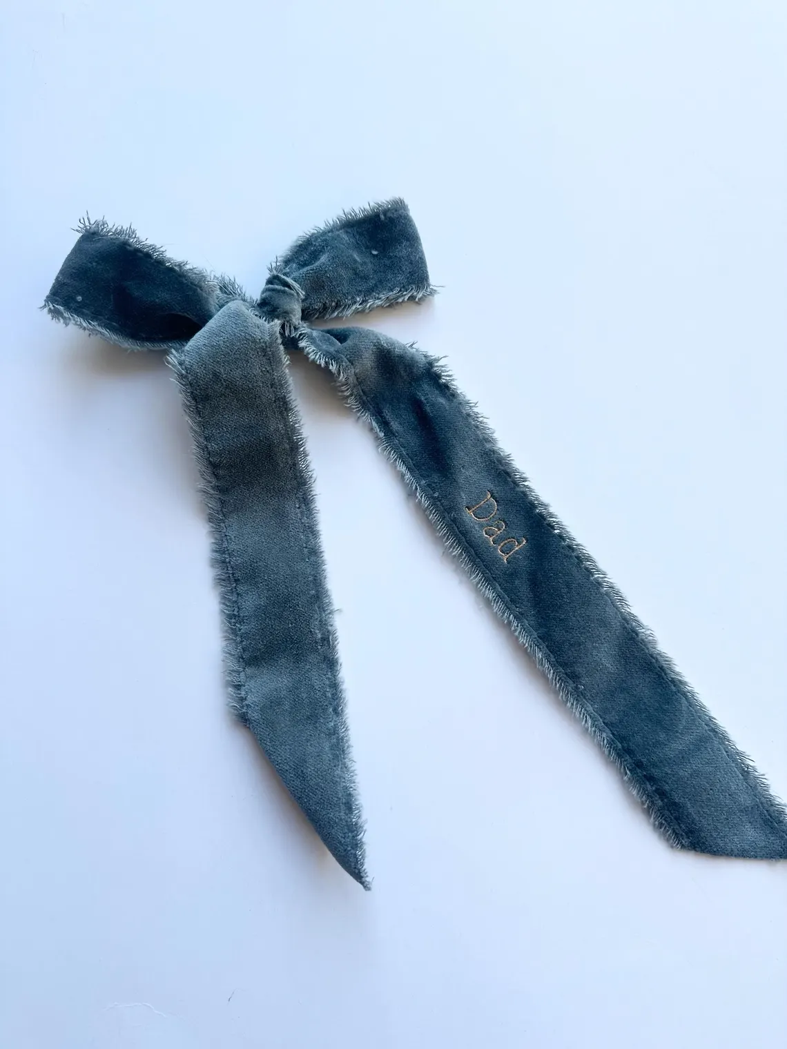 Velvet Embroidered Personalized Ribbon Bow | Custom Name Ribbon for Christmas & Weddings - Image 4