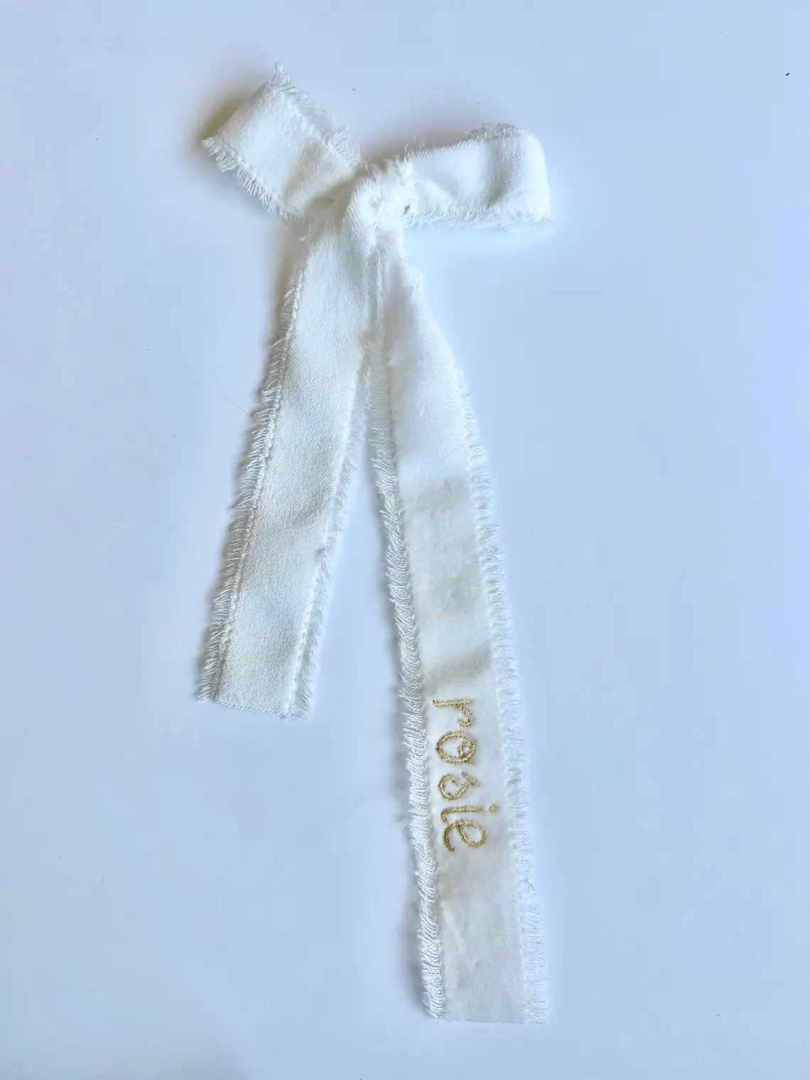 Velvet Embroidered Personalized Ribbon Bow | Custom Name Ribbon for Christmas & Weddings - Image 6