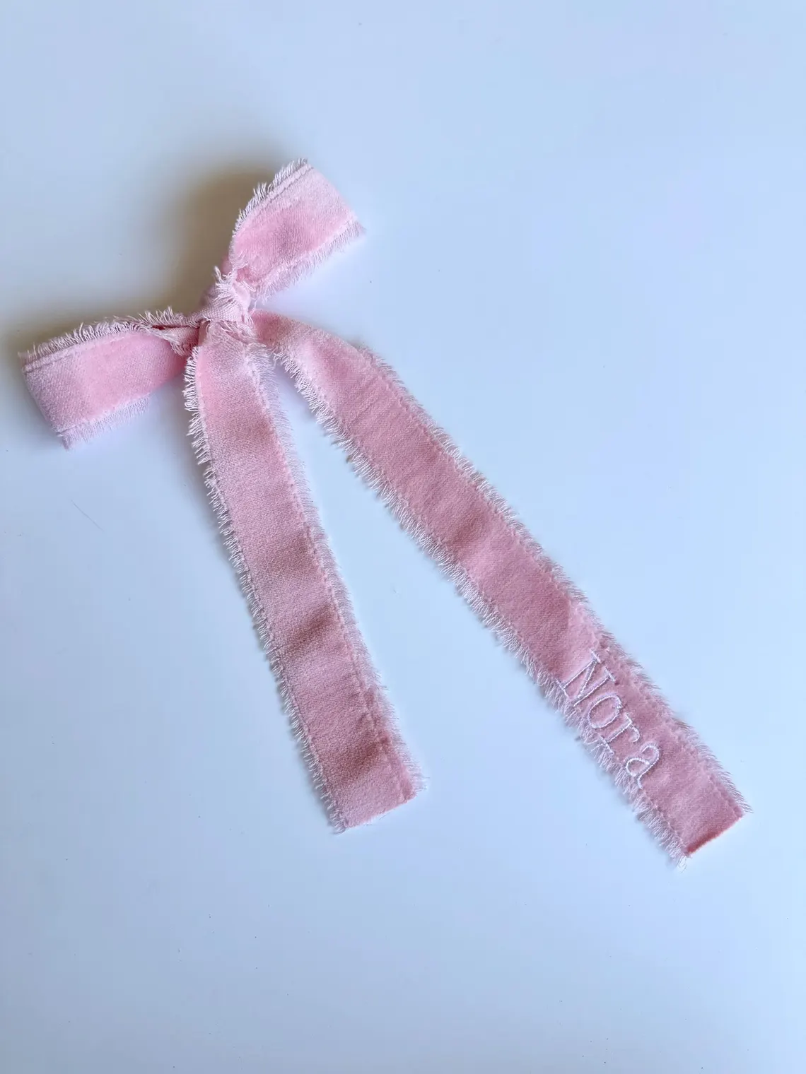 Velvet Embroidered Personalized Ribbon Bow | Custom Name Ribbon for Christmas & Weddings - Image 7